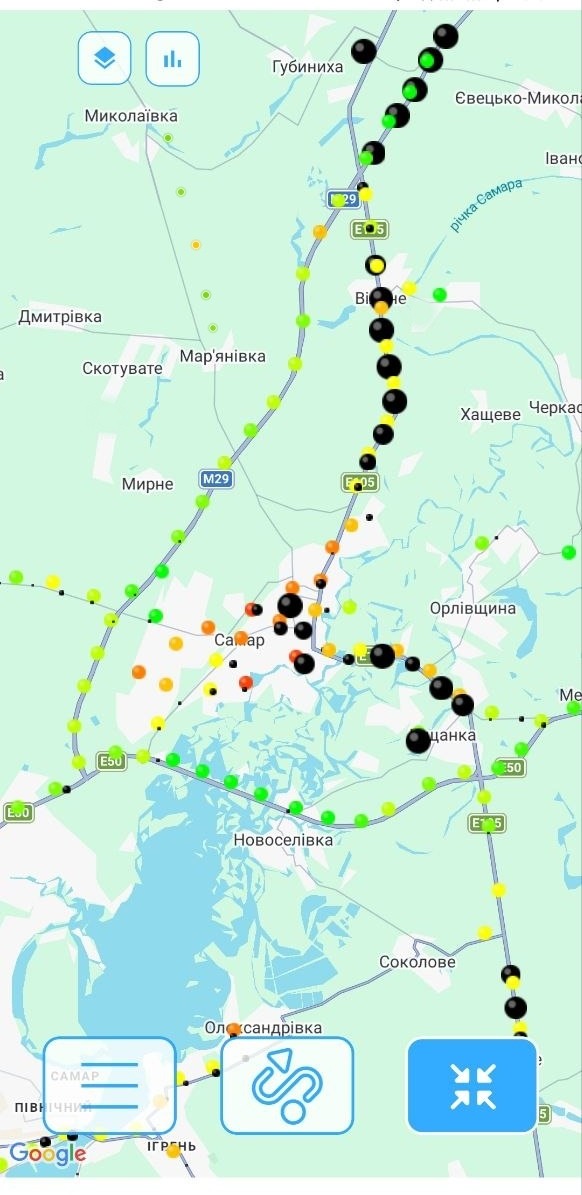 Мобільний застосунок Safe Road з навігацією та маршрутом